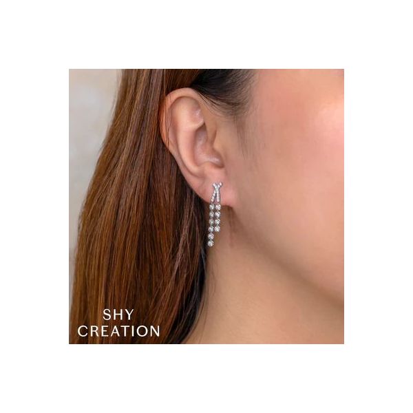 Shy Creation 14K Diamond Dangle Earrings Image 2 D. Geller & Son Jewelers Kennesaw, GA