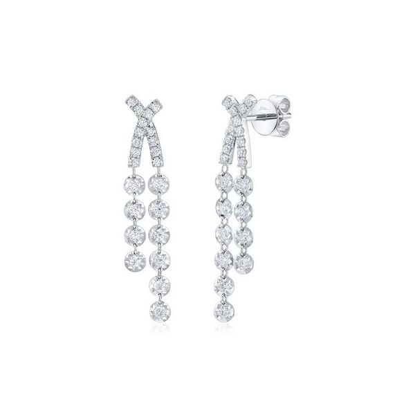 Shy Creation 14K Diamond Dangle Earrings D. Geller & Son Jewelers Kennesaw, GA