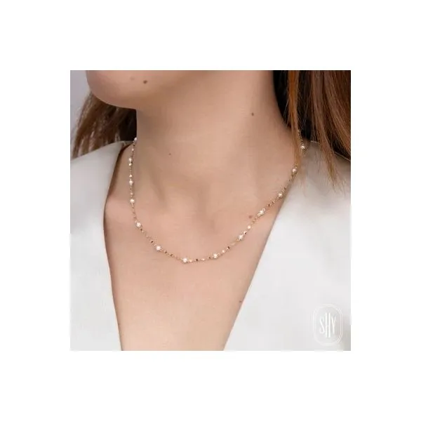 Shy Creation 14K Pearl Fashion Necklace Image 2 D. Geller & Son Jewelers Kennesaw, GA