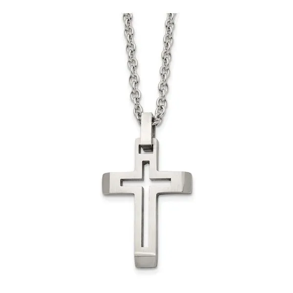 D. Geller Collection Stainless Steel Cross Necklace D. Geller & Son Jewelers Kennesaw, GA