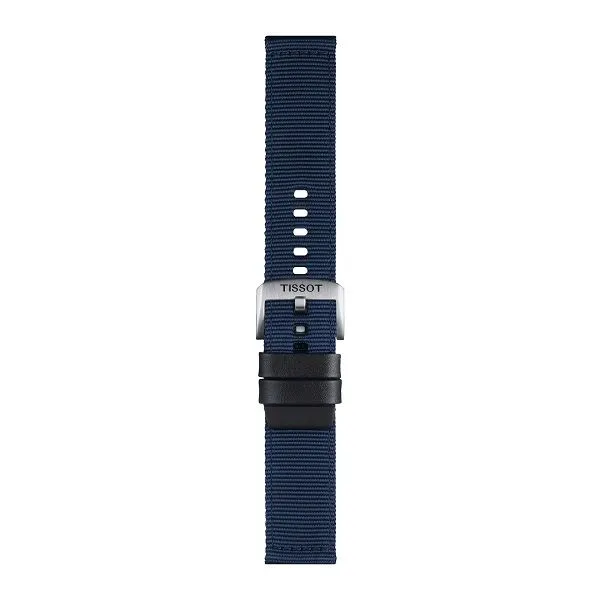 Tissot Official Blue Fabric Strap Lugs 22mm Image 2 D. Geller & Son Jewelers Atlanta, GA
