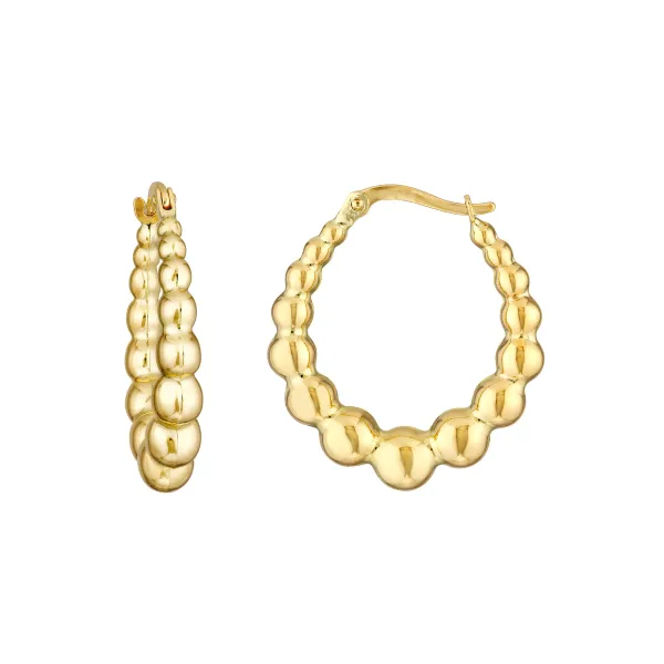 Midas 14K Bead Hoop Earrings D. Geller & Son Jewelers Kennesaw, GA