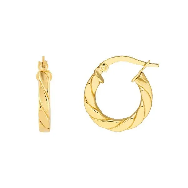 Midas 14K Twist Hoops D. Geller & Son Jewelers Kennesaw, GA