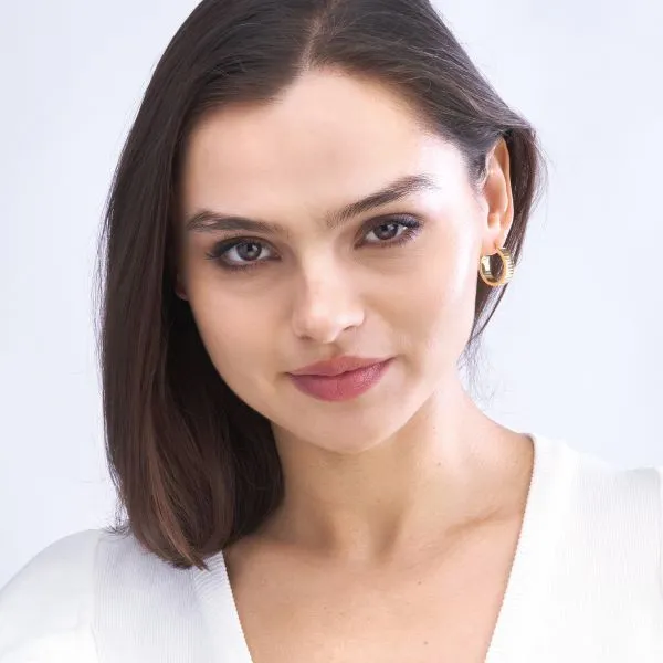 Midas 14K Lined Hoops Image 2 D. Geller & Son Jewelers Kennesaw, GA