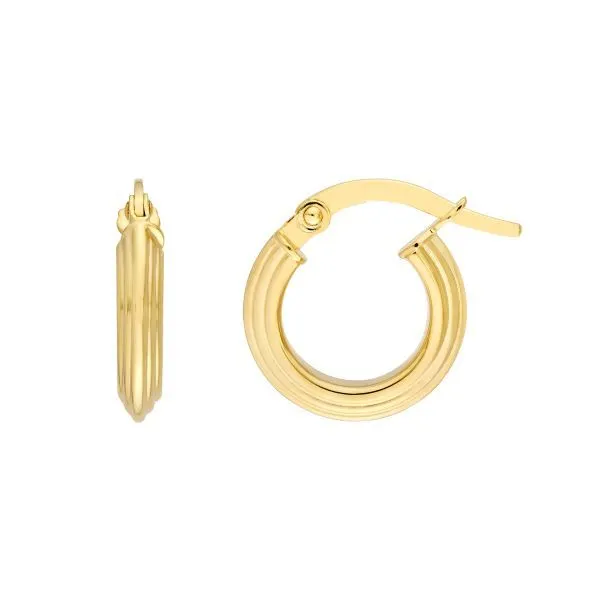 Midas 14K Hammered Hoops D. Geller & Son Jewelers Kennesaw, GA