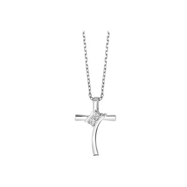 D. Geller Collection Sterling Silver Diamond Cross Necklace D. Geller & Son Jewelers Atlanta, GA