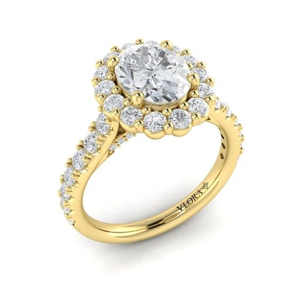 Vlora 14K Diamond Halo Engagement Ring D. Geller & Son Jewelers Kennesaw, GA