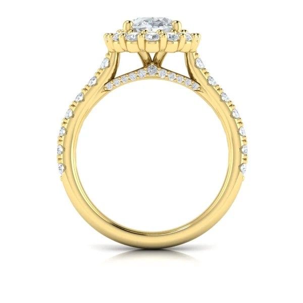 Vlora 14K Diamond Halo Engagement Ring Image 2 D. Geller & Son Jewelers Kennesaw, GA