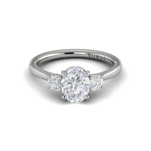 Vlora 14K Diamond Three Stone Engagement Ring Image 3 D. Geller & Son Jewelers Kennesaw, GA