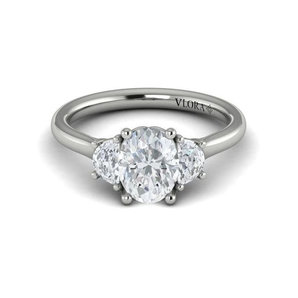 Vlora 14K Diamond Three Stone Engagement Ring Image 3 D. Geller & Son Jewelers Kennesaw, GA