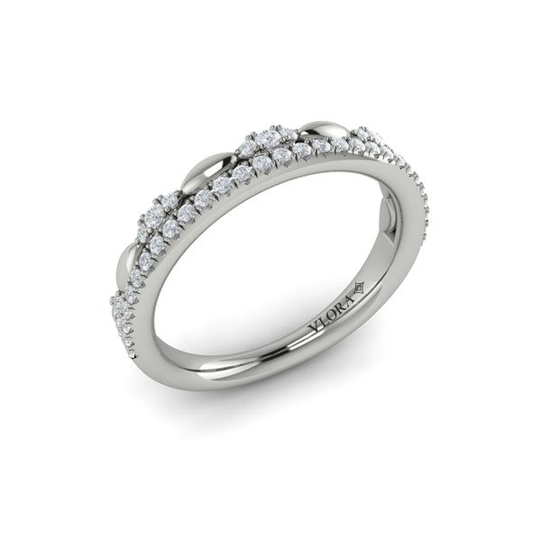 Vlora 14K Diamond Double Row Band Image 2 D. Geller & Son Jewelers Kennesaw, GA