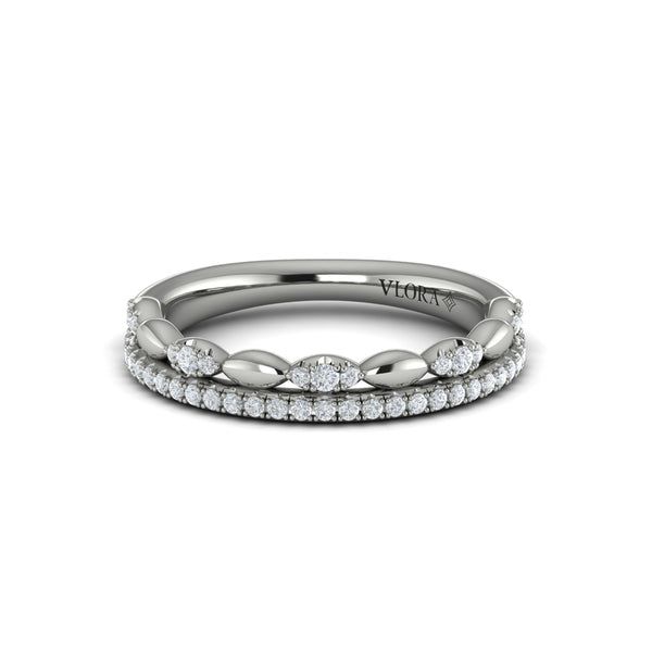 Vlora 14K Diamond Double Row Band D. Geller & Son Jewelers Kennesaw, GA