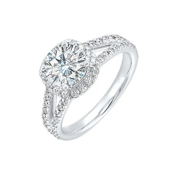 D. Geller Collection 14K Diamond Halo Engagement Ring Image 2 D. Geller & Son Jewelers Kennesaw, GA