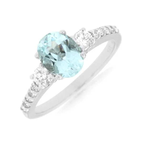 D. Geller Collection 14K Diamond and Aquamarine Ring D. Geller & Son Jewelers Kennesaw, GA