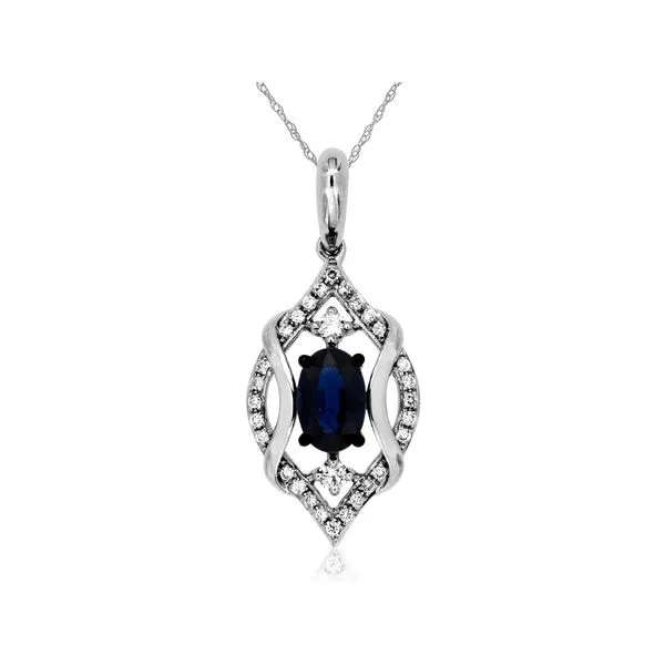 D. Geller Collection 14K Diamond and Sapphire Necklace D. Geller & Son Jewelers Kennesaw, GA