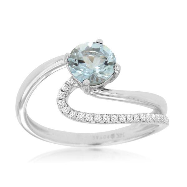D. Geller Collection 14K Diamond and Aquamarine Ring D. Geller & Son Jewelers Kennesaw, GA