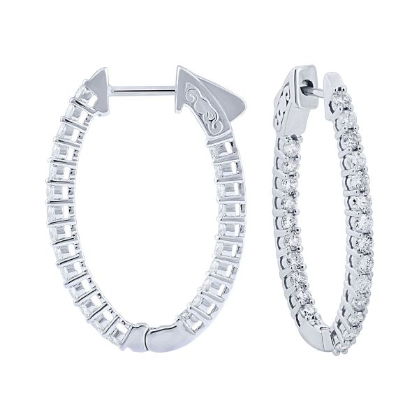 D. Geller Collection 14K Diamond Hoop Earrings D. Geller & Son Jewelers Kennesaw, GA