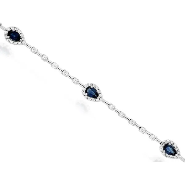 D. Geller Collection 14K Diamond and Sapphire Bracelet D. Geller & Son Jewelers Kennesaw, GA