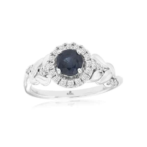 D. Geller Collection 14K Diamond and Sapphire Halo Ring D. Geller & Son Jewelers Kennesaw, GA