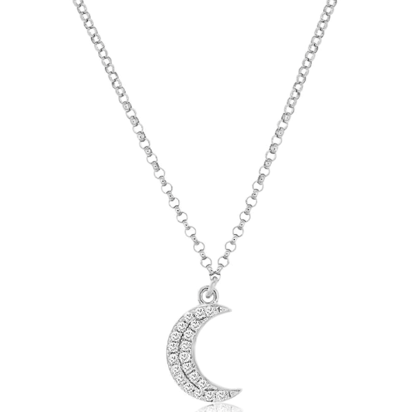 D. Geller Collection 14K Diamond Moon Necklace D. Geller & Son Jewelers Kennesaw, GA