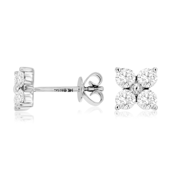 D. Geller Collection 14K Diamond Flower Earrings D. Geller & Son Jewelers Kennesaw, GA