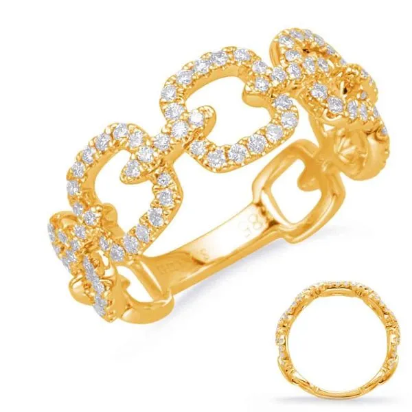 Diamond and Gold Link Ring 14kt Diamond Jewelers Gulf Shores, AL