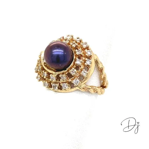 Estate Pearl and Diamond Ring Diamond Jewelers Gulf Shores, AL
