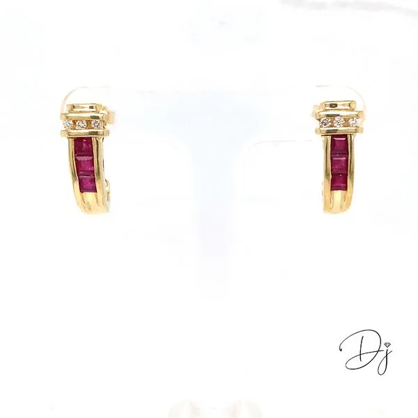 Estate Ruby Earrings Image 2 Diamond Jewelers Gulf Shores, AL