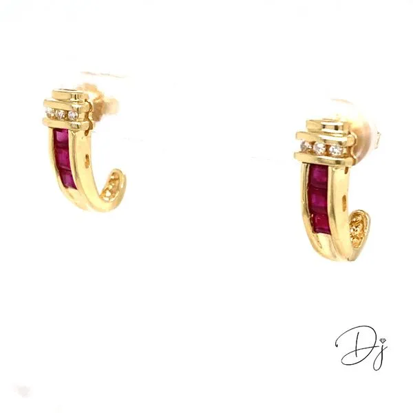 Estate Ruby Earrings Diamond Jewelers Gulf Shores, AL