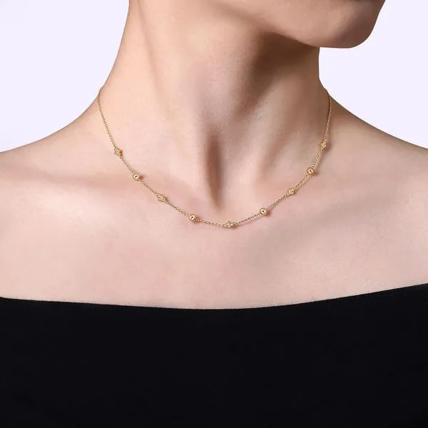 Gold Necklace Image 2 Diamonds by Johar Mission Viejo, CA