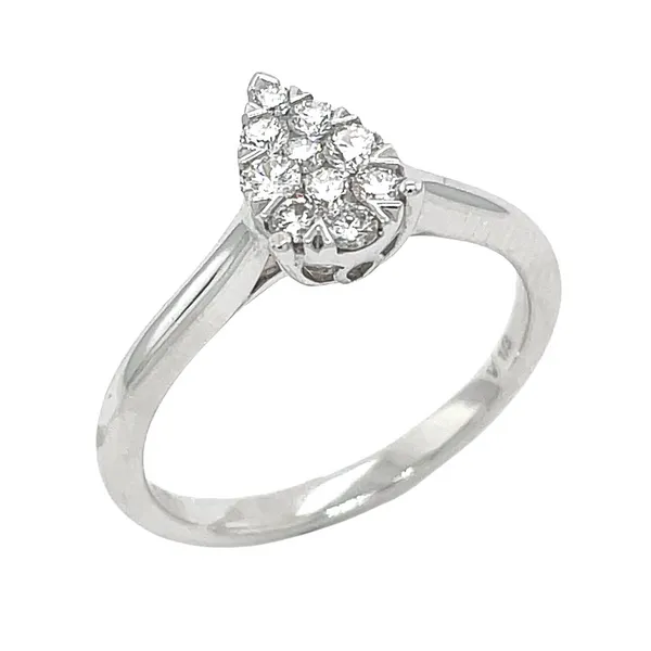 Sunbright 14KW 0.35ctw Pear Cluster Diamond Engagement Ring Diamonds Direct St. Petersburg, FL