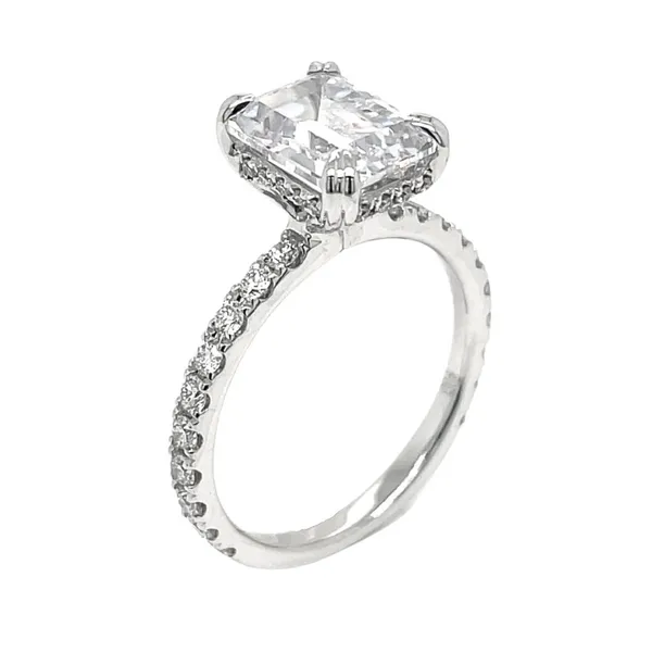 Emerald Cut 14KW 0.50ctw Diamond Semi-Mount Engagement Ring Setting Image 2 Diamonds Direct St. Petersburg, FL