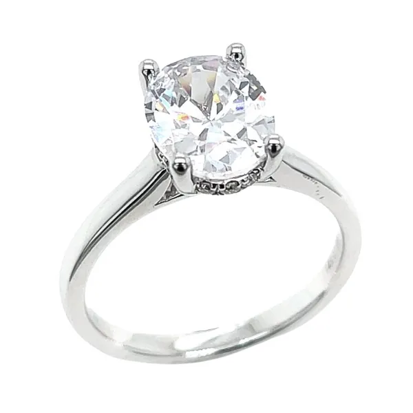 Oval 14KW 0.10ctw Diamond Semi-Mount Solitaire Engagement Ring Setting Diamonds Direct St. Petersburg, FL