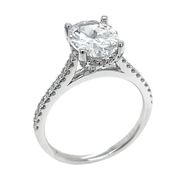 Oval 14KW 0.25ctw Diamond Semi-Mount Engagement Ring Setting Image 2 Diamonds Direct St. Petersburg, FL