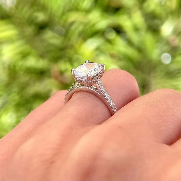 Oval 14KW 0.25ctw Diamond Semi-Mount Engagement Ring Setting Image 5 Diamonds Direct St. Petersburg, FL