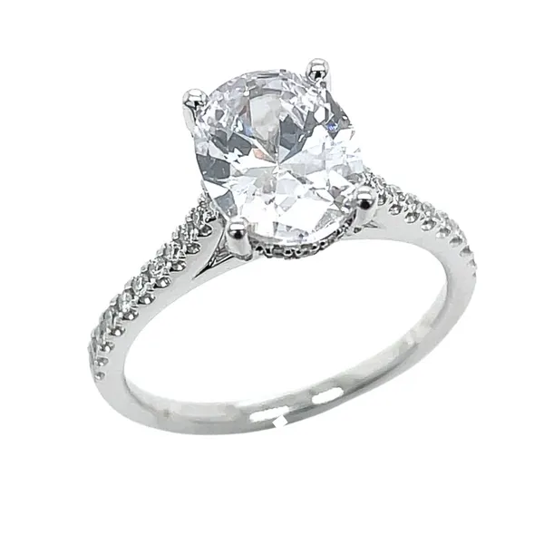 Oval 14KW 0.25ctw Diamond Semi-Mount Engagement Ring Setting Diamonds Direct St. Petersburg, FL