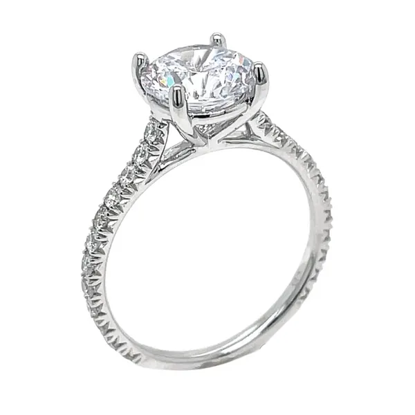 Round 14KW 0.45ctw Diamond Semi-Mount Engagement Ring Setting Image 2 Diamonds Direct St. Petersburg, FL