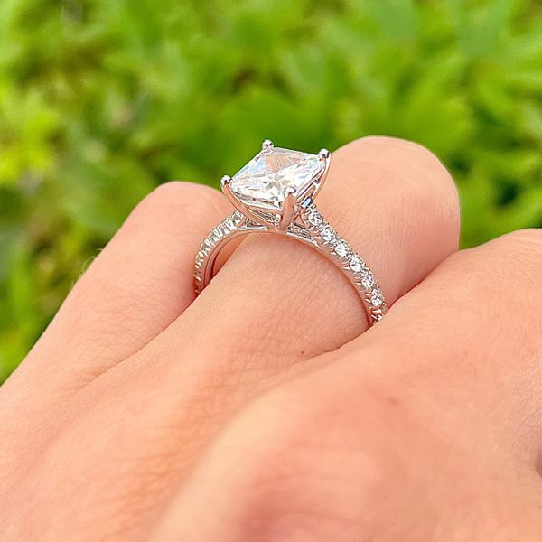 Emerald Cut 14KW 0.45ctw Diamond Semi-Mount Engagement Ring Setting Image 5 Diamonds Direct St. Petersburg, FL