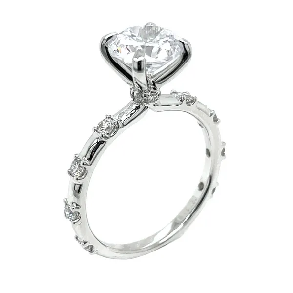Round 14KW 0.28ctw Diamond Semi-Mount Engagement Ring Setting Image 2 Diamonds Direct St. Petersburg, FL