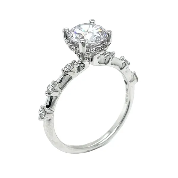 Round 14KW 0.25ctw Diamond Semi-Mount Engagement Ring Setting Image 2 Diamonds Direct St. Petersburg, FL