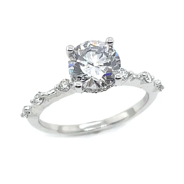 Round 14KW 0.25ctw Diamond Semi-Mount Engagement Ring Setting Diamonds Direct St. Petersburg, FL