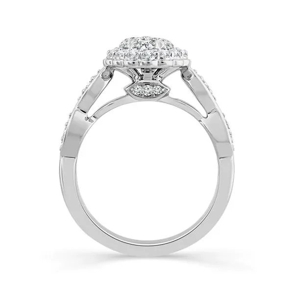 Sunbright 14KW 1.00ctw Cluster Diamond Halo Engagement Ring Image 3 Diamonds Direct St. Petersburg, FL