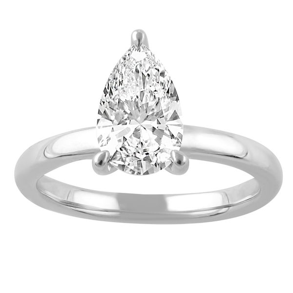 14K White Gold 2.00ct Pear Lab-Grown Diamond Solitaire Engagement Ring Diamonds Direct St. Petersburg, FL