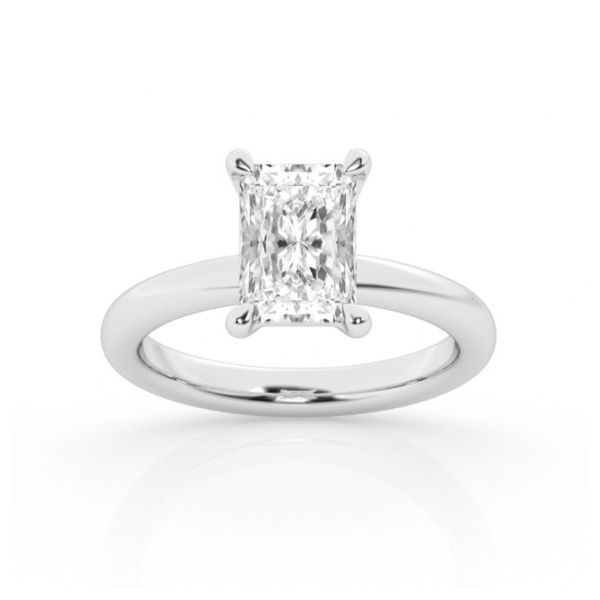 14KW 3.00ct Radiant Lab-Grown Diamond Solitaire Engagement Ring Diamonds Direct St. Petersburg, FL