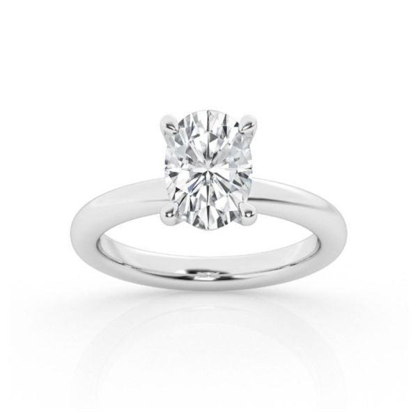 14KW 3.00ct Oval Lab-Grown Diamond Solitaire Engagement Ring Diamonds Direct St. Petersburg, FL
