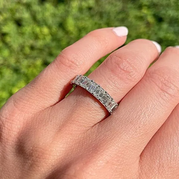 14KW 2.44ctw Emerald Cut Diamond Wedding Band Image 2 Diamonds Direct St. Petersburg, FL