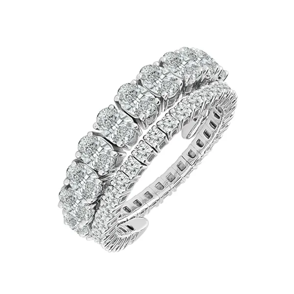 14KW 2.00ctw Oval & Round Diamond Flexi Eternity Ring Diamonds Direct St. Petersburg, FL
