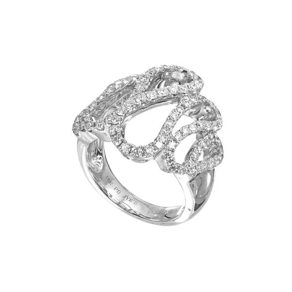 18KW 1.32ctw Diamond Swirl Fashion Ring Diamonds Direct St. Petersburg, FL