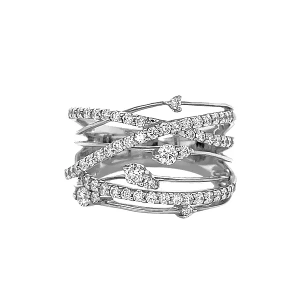 14KW 0.76ctw Wide Diamond Fashion Ring Image 2 Diamonds Direct St. Petersburg, FL