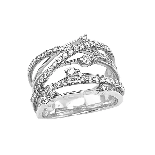 14KW 0.76ctw Wide Diamond Fashion Ring Diamonds Direct St. Petersburg, FL